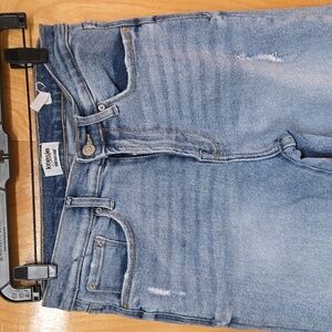 Kensie Jeans VintageLuxe Cropped ankle distressed denim jeans pants 4/27